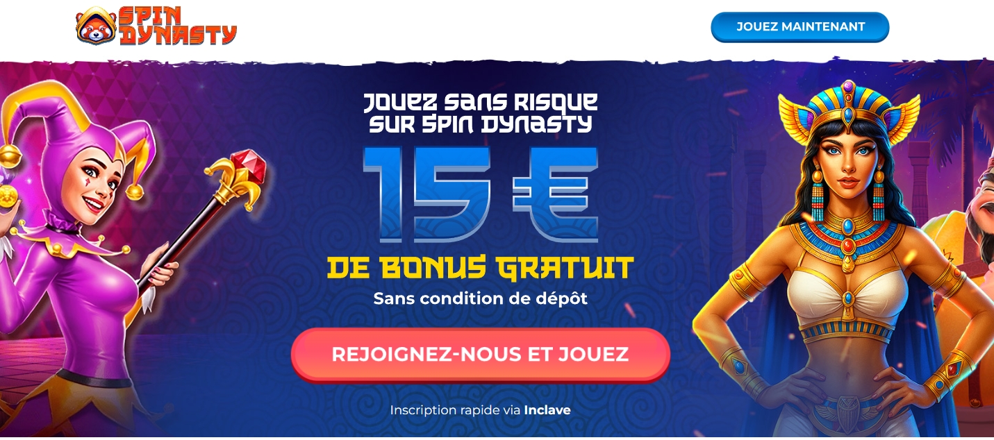 Spin Dynasty - 15€ Gratuits